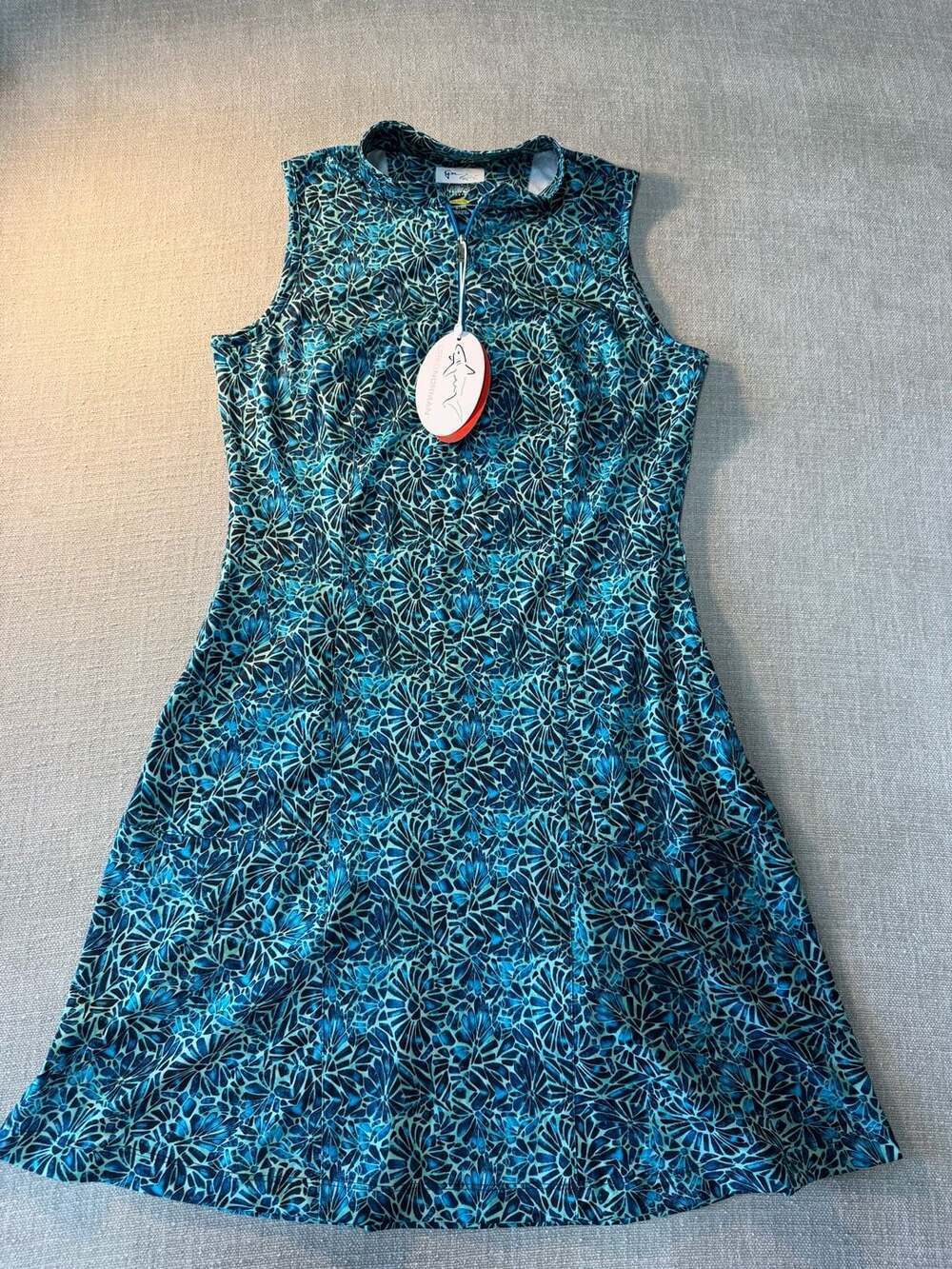 Greg Norman ML75 PlayDry Sleeveless Printed Golf Polo Dress